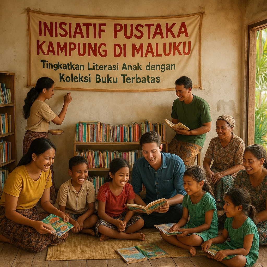 Inisiatif Pustaka Kampung di Maluku: Tingkatkan Literasi Anak dengan Koleksi Buku Terbatas