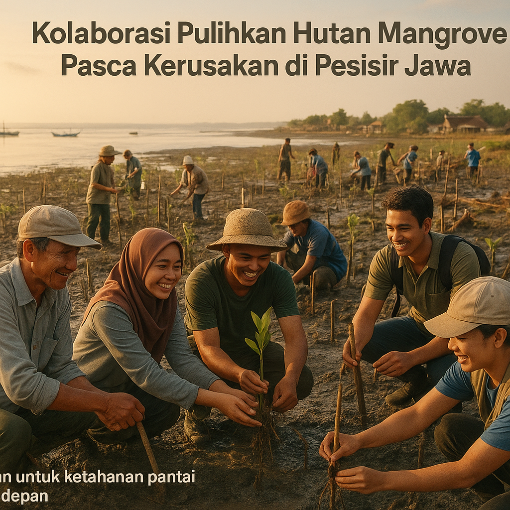 Kolaborasi Pulihkan Hutan Mangrove Pasca Kerusakan di Pesisir Jawa