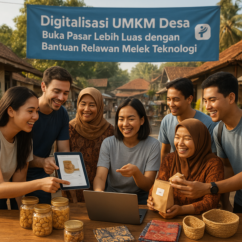 Digitalisasi UMKM Desa: Buka Pasar Lebih Luas dengan Bantuan Relawan Melek Teknologi