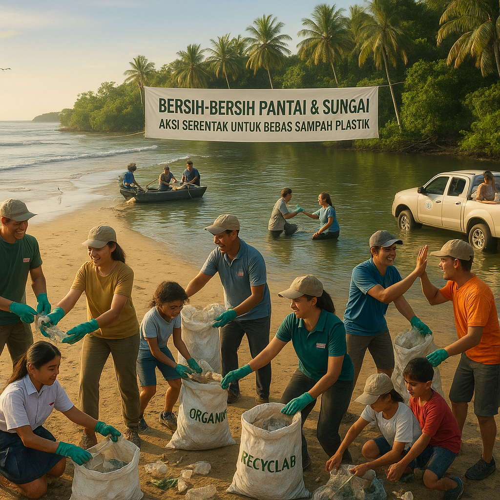 Bersih-Bersih Pantai & Sungai: Aksi Serentak untuk Bebas Sampah Plastik