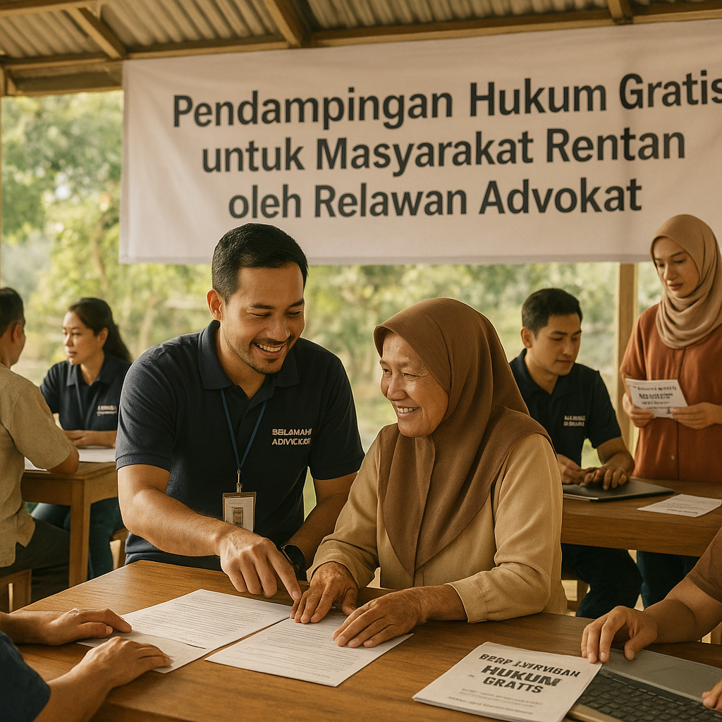 Pendampingan Hukum Gratis untuk Masyarakat Rentan oleh Relawan Advokat