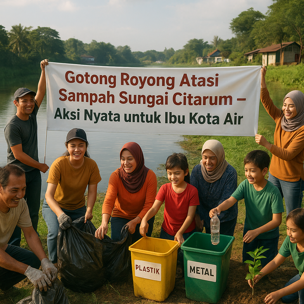 Gotong Royong Atasi Sampah Sungai Citarum, Aksi Nyata untuk Ibu Kota Air