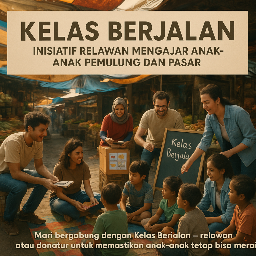 Kelas Berjalan: Inisiatif Relawan Mengajar Anak-Anak Pemulung dan Pasar