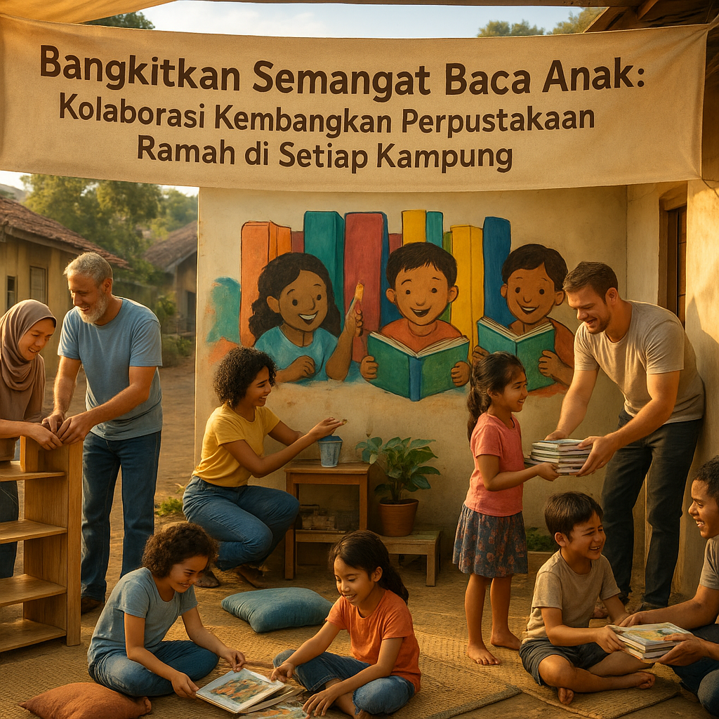 Bangkitkan Semangat Baca Anak: Kolaborasi Kembangkan Perpustakaan Ramah di Setiap Kampung
