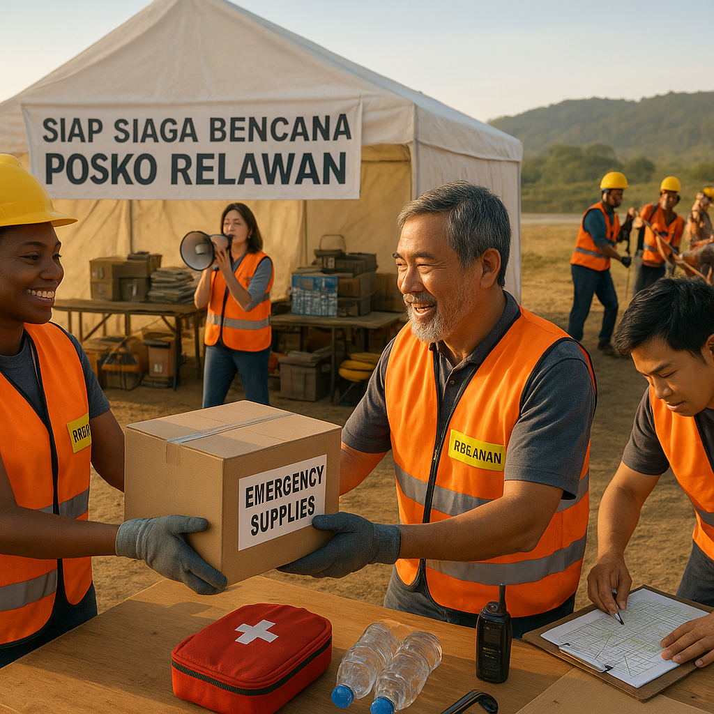 Siap Siaga Bencana: Latihan Gabungan dan Penyiapan Posko Relawan di Daerah Rawan