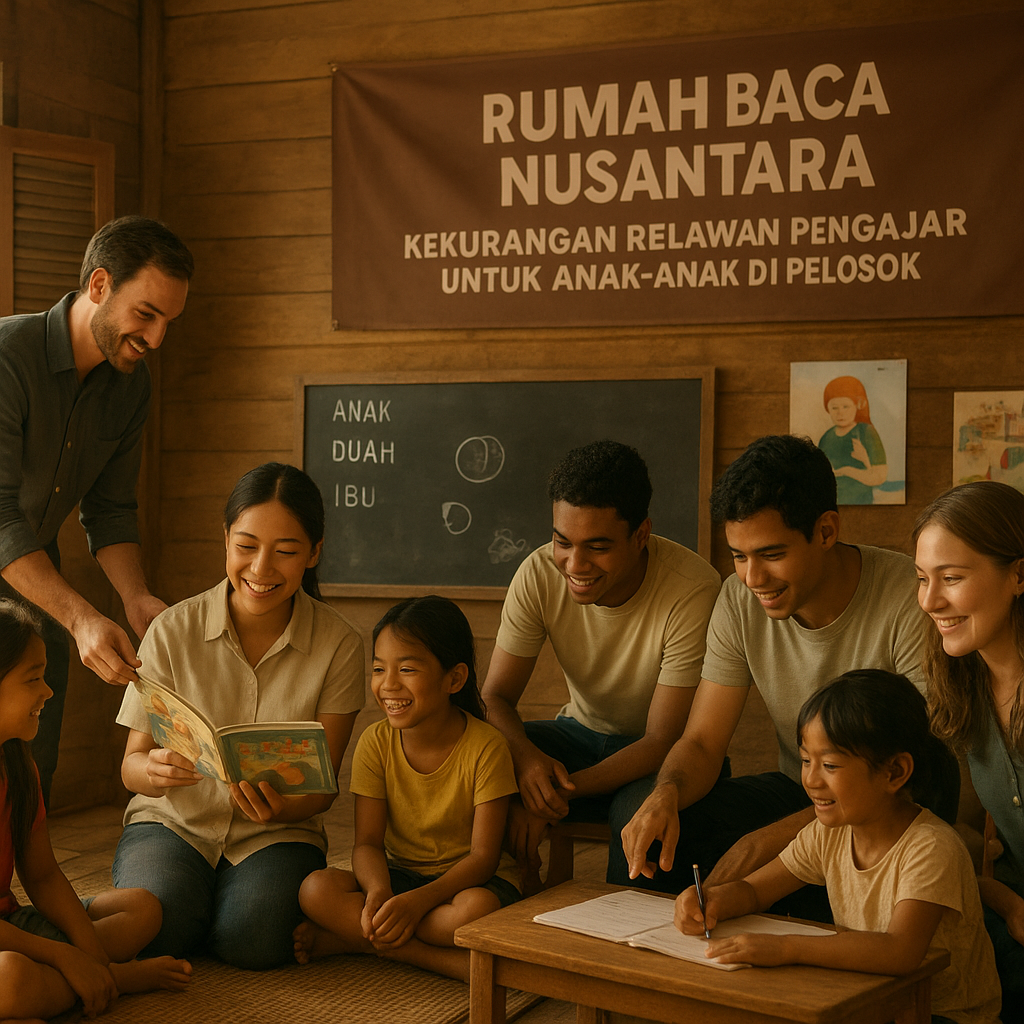 Rumah Baca Nusantara: Kekurangan Relawan Pengajar untuk Anak-anak di Pelosok