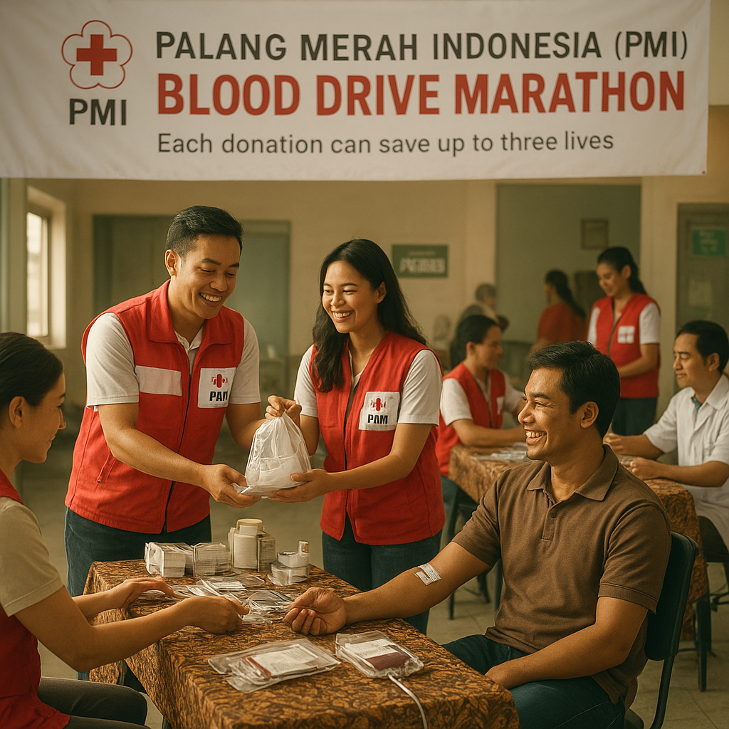Palang Merah Indonesia (PMI) Gelar 'Blood Drive Marathon', Targetkan Stok Darah Nasional Aman