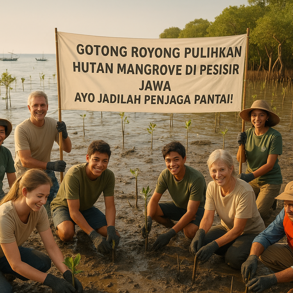 Gotong Royong Pulihkan Hutan Mangrove di Pesisir Jawa, Ayo Jadilah Penjaga Pantai!