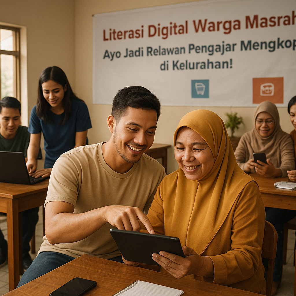 Literasi Digital Warga Masih Rendah, Ayo Jadi Relawan Pengajar Melek Teknologi di Kelurahan!