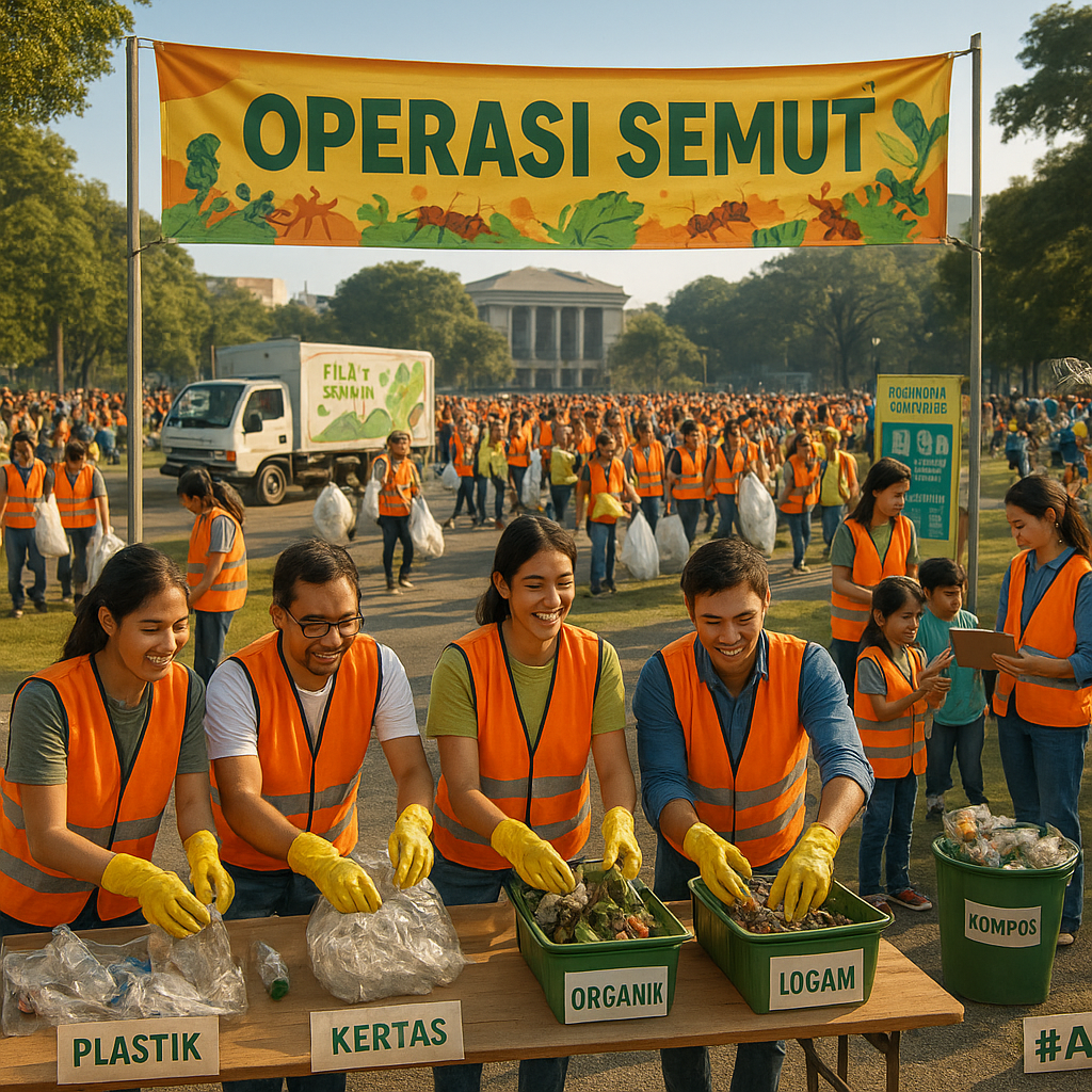 Operasi Semut: Aksi Gotong Royong Pilah Sampah di Ruang Publik Libatkan Ratusan Relawan