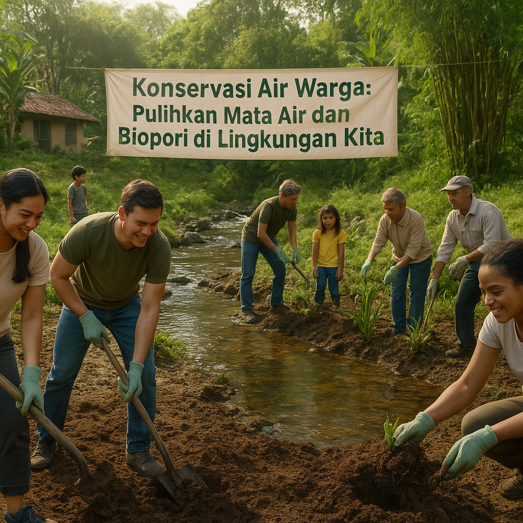 Konservasi Air Warga: Pulihkan Mata Air dan Biopori di Lingkungan Kita