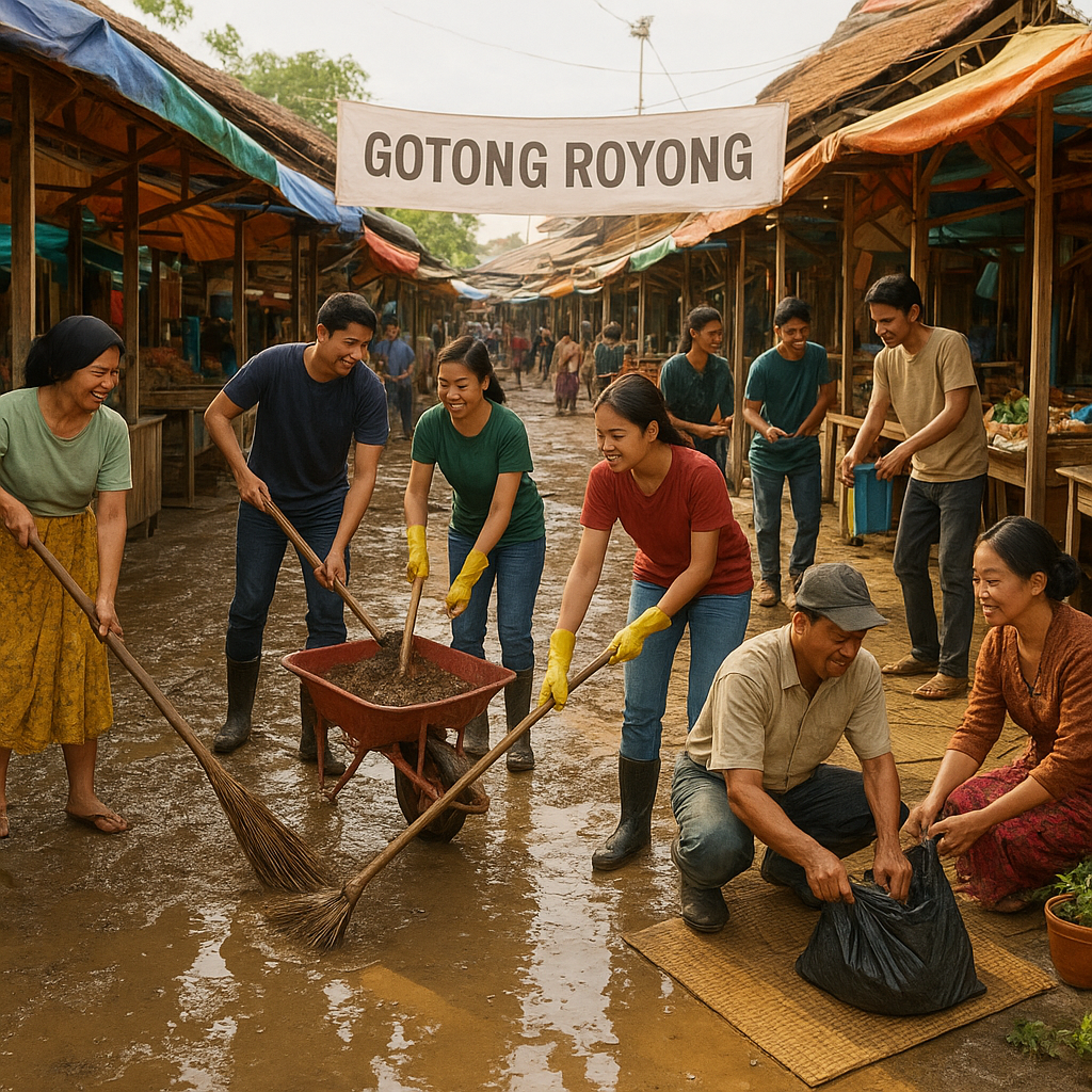 Pasar Tradisional Kotor dan Becek, Revitalisasi dengan Gotong Royong Pedagang dan Pemuda