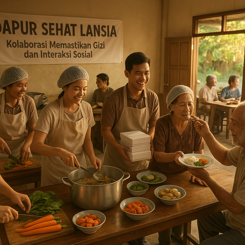 Dapur Sehat Lansia: Kolaborasi Memastikan Gizi dan Interaksi Sosial untuk Kakek-Nenek di Kampung
