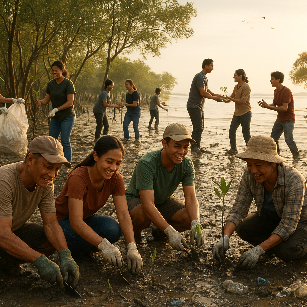 Komunitas Pesisir Bergotong Royong, Pulihkan Hutan Mangrove yang Rusak Akibat Sampah