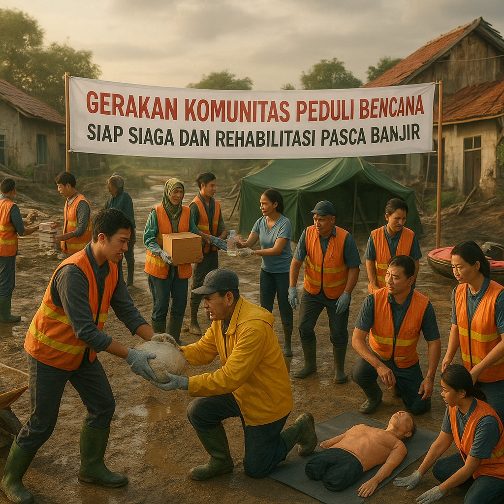 Gerakan Komunitas Peduli Bencana: Siap Siaga dan Rehabilitasi Pasca Banjir