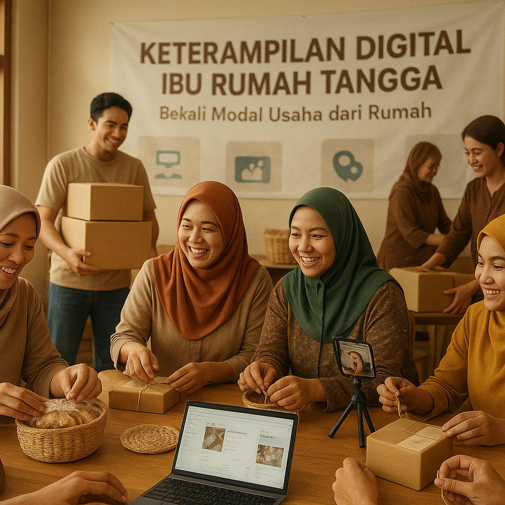 Keterampilan Digital Ibu Rumah Tangga: Bekali Modal Usaha dari Rumah