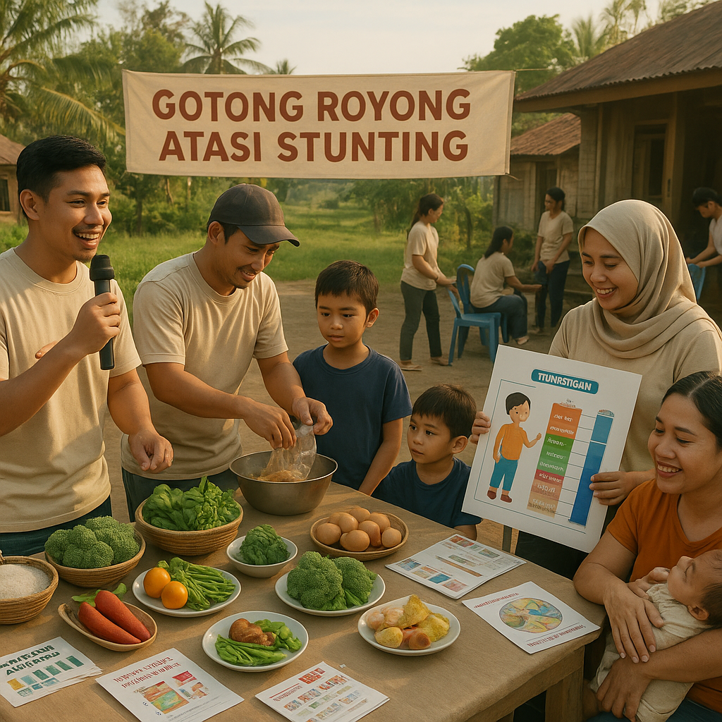 Gotong Royong Atasi Stunting, Relawan Ditantang Edukasi Gizi di Kampung