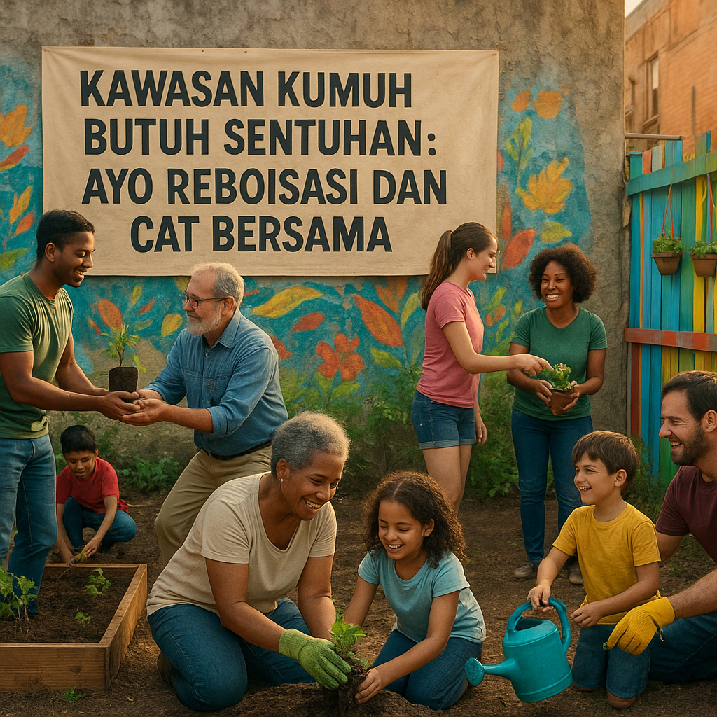 Kawasan Kumuh Butuh Sentuhan: Ayo Reboisasi dan Cat Bersama
