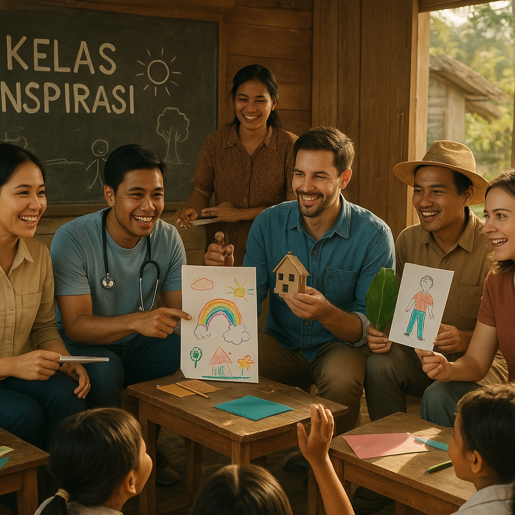 Kelas Inspirasi Profesi: Relawan Bagi Cerita dan Motivasi ke Anak SD di Pelosok