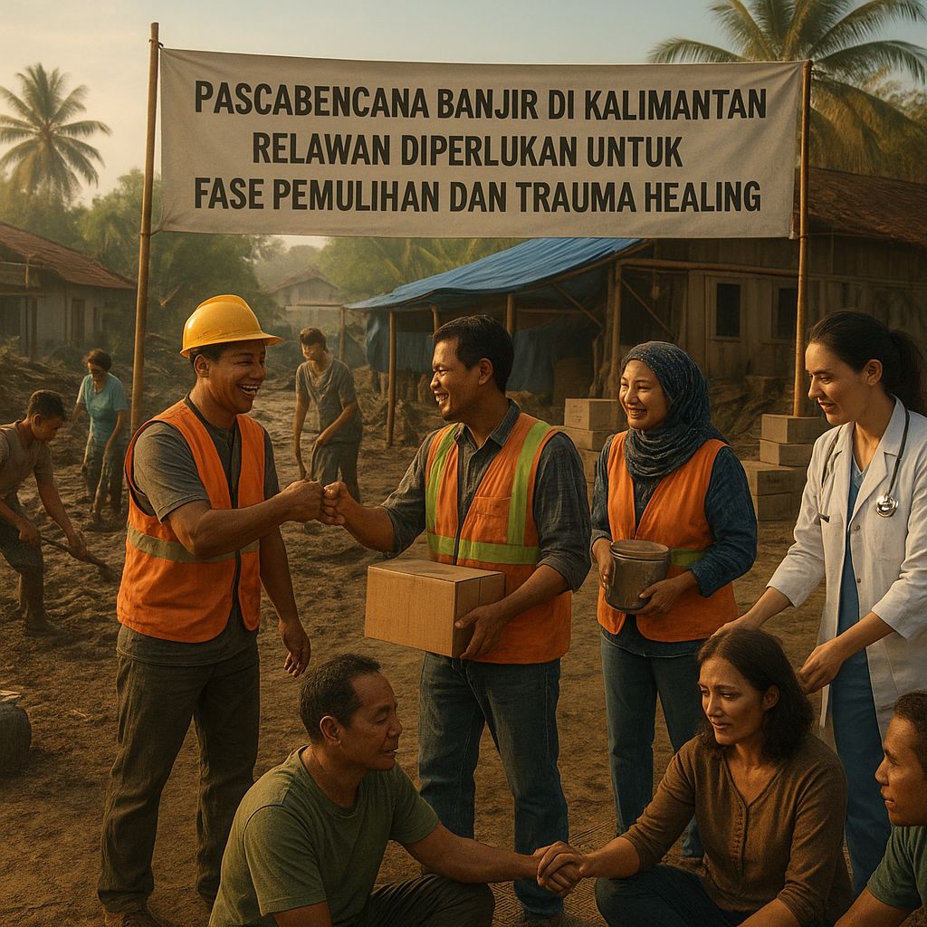 Pascabencana Banjir di Kalimantan, Relawan Diperlukan untuk Fase Pemulihan dan Trauma Healing