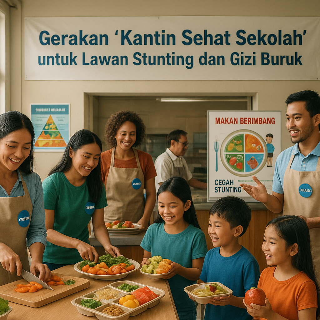 Gerakan 'Kantin Sehat Sekolah' untuk Lawan Stunting dan Gizi Buruk
