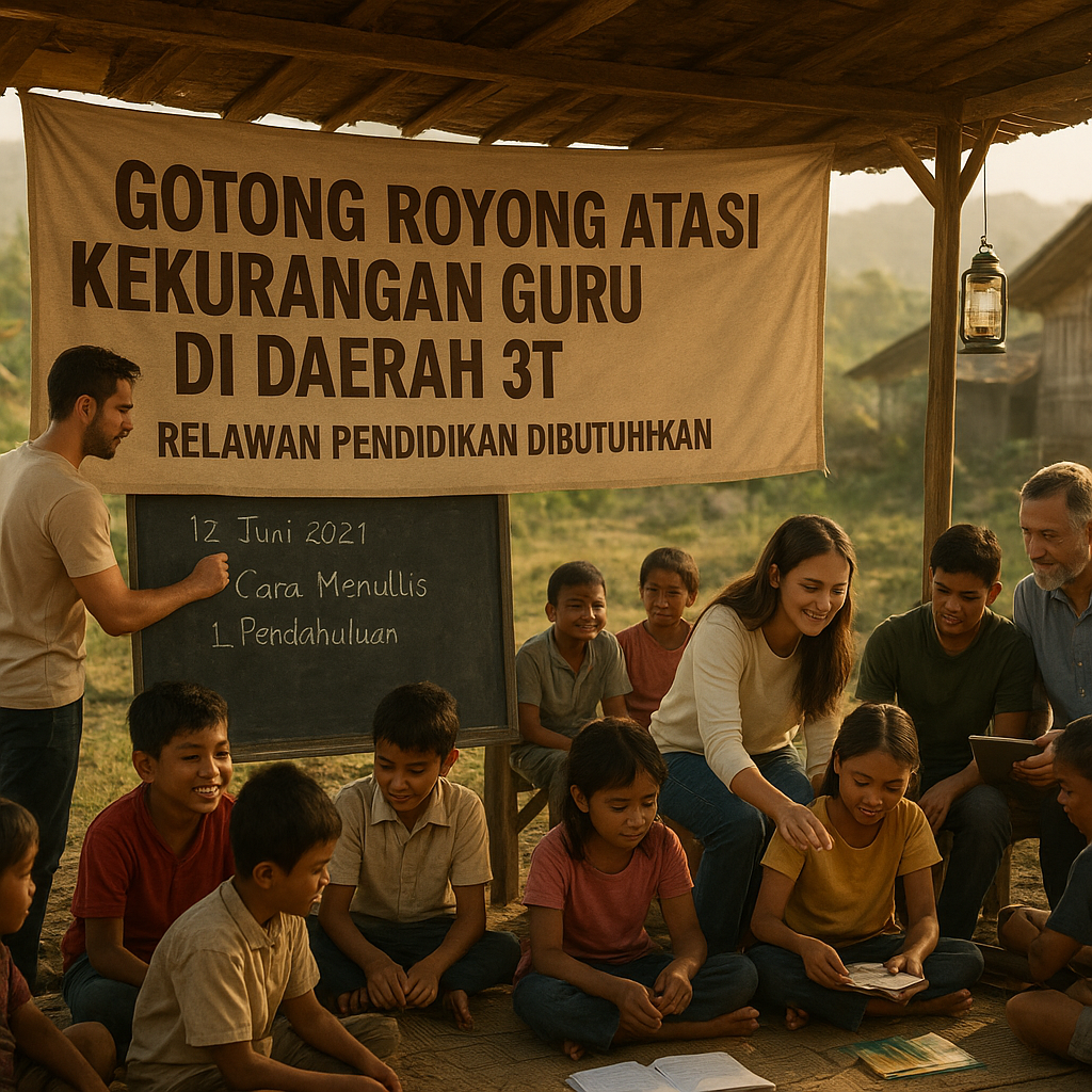 Gotong Royong Atasi Kekurangan Guru di Daerah 3T, Relawan Pendidikan Dibutuhkan