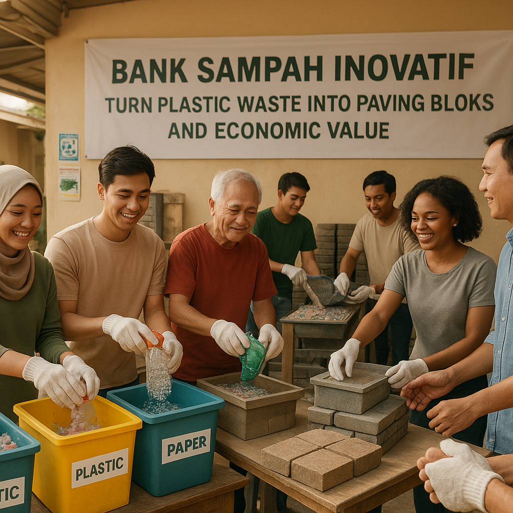 Bank Sampah Inovatif: Ubah Sampah Plastik Jadi Paving Block dan Nilai Ekonomi
