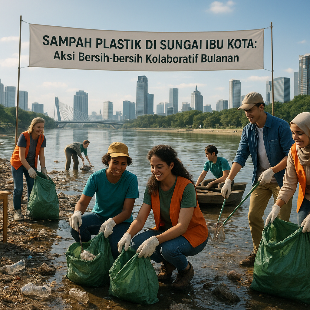 Sampah Plastik di Sungai Ibu Kota: Aksi Bersih-bersih Kolaboratif Bulanan Digalakkan