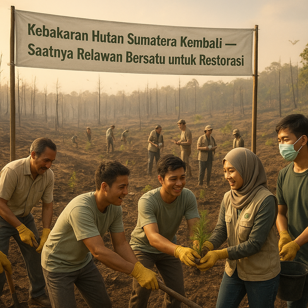 Kebakaran Hutan Sumatera Kembali, Saatnya Relawan Bersatu untuk Restorasi