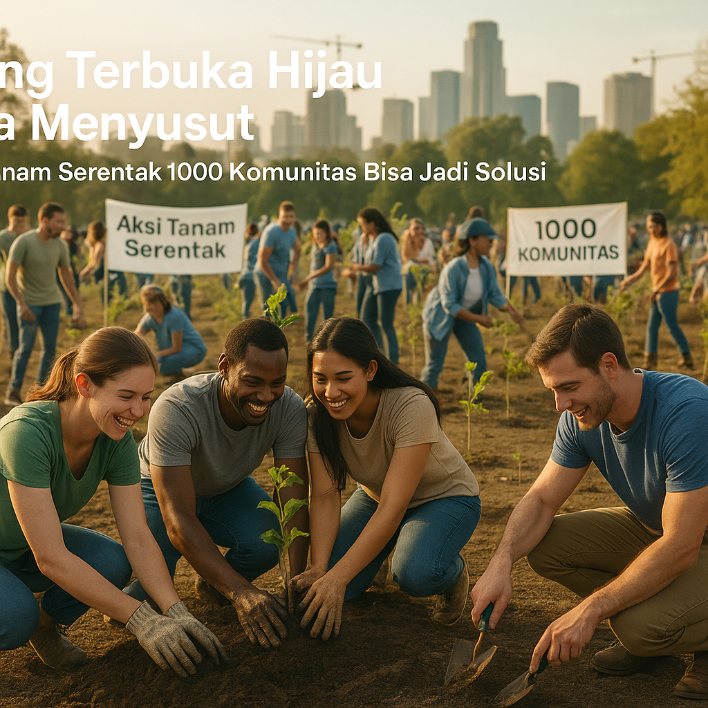 Ruang Terbuka Hijau Kota Menyusut, Aksi Tanam Serentak 1000 Komunitas Bisa Jadi Solusi