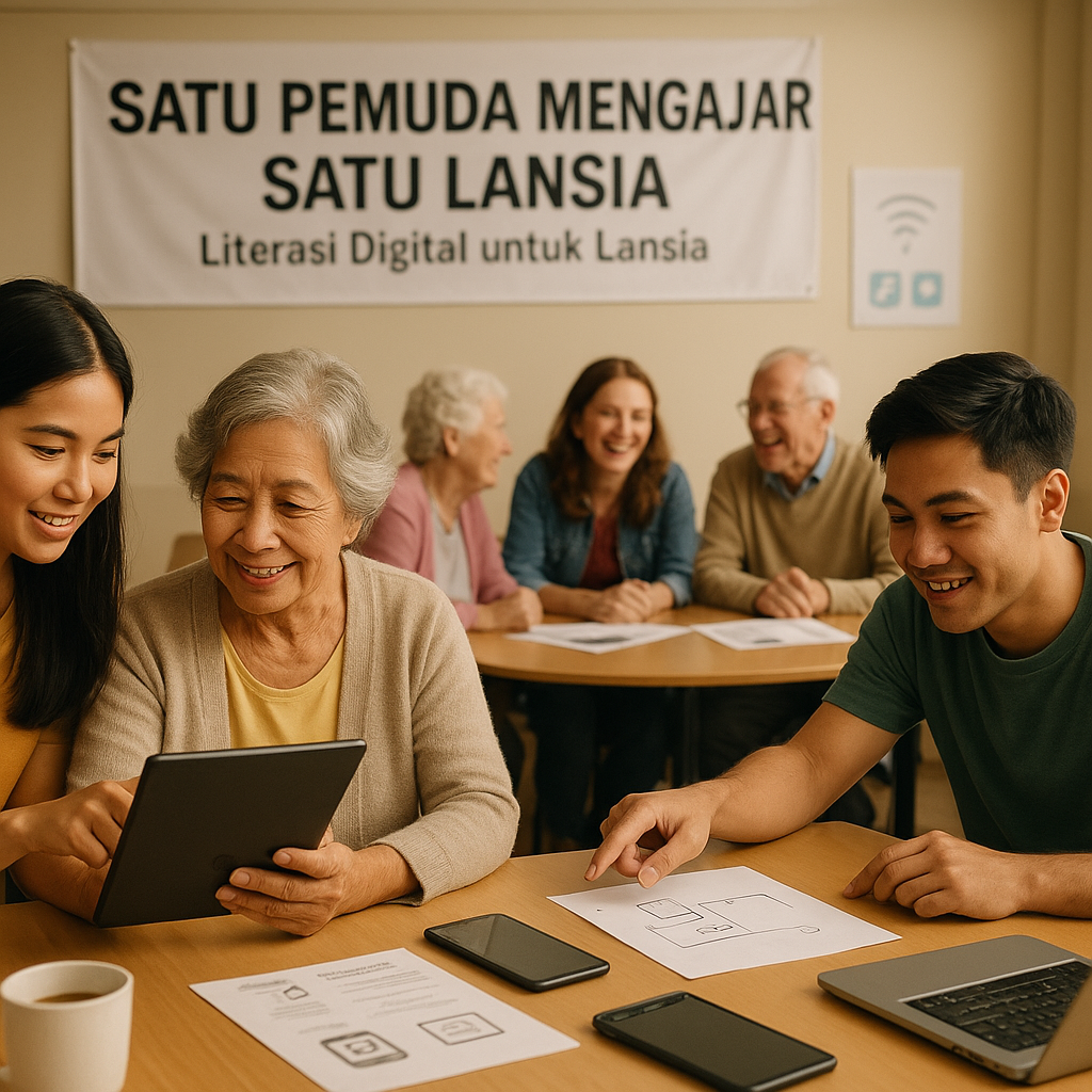 Literasi Digital Lansia Rendah, Gerakan "Satu Pemuda Mengajar Satu Lansia" Perlu Digaungkan
