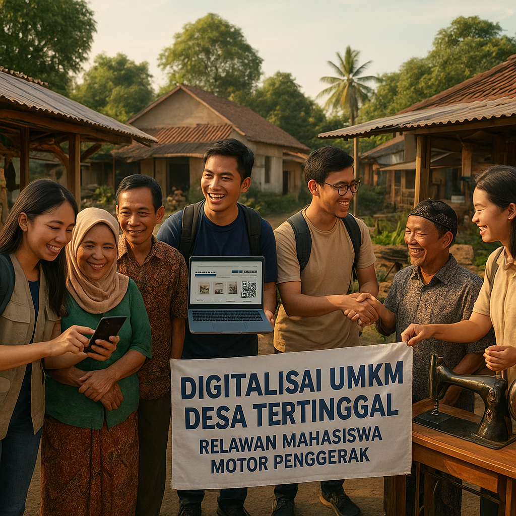 Digitalisasi UMKM Desa Tertinggal, Relawan Mahasiswa Bisa Jadi Motor Penggerak