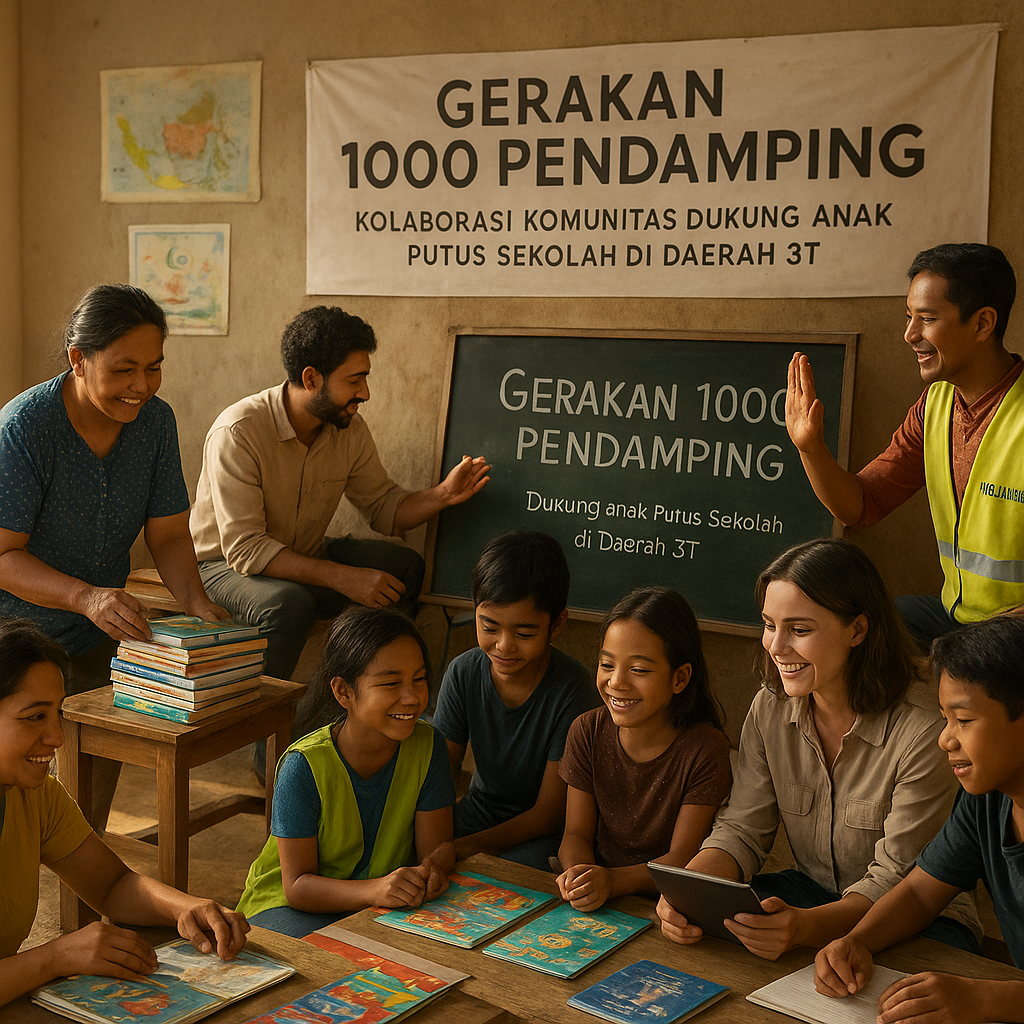 Gerakan 1000 Pendamping: Kolaborasi Komunitas Dukung Anak Putus Sekolah di Daerah 3T
