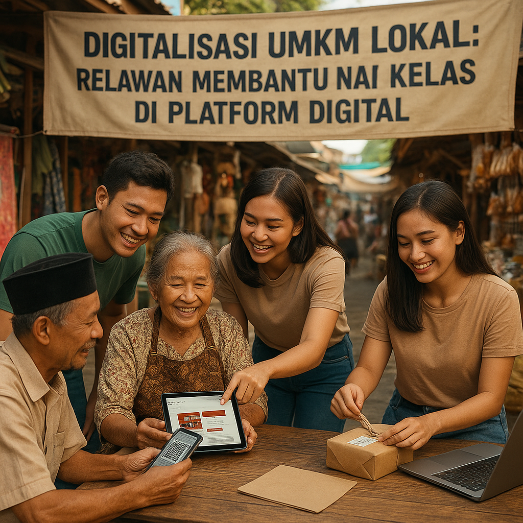 Digitalisasi UMKM Lokal: Relawan Membantu Naik Kelas di Platform Digital