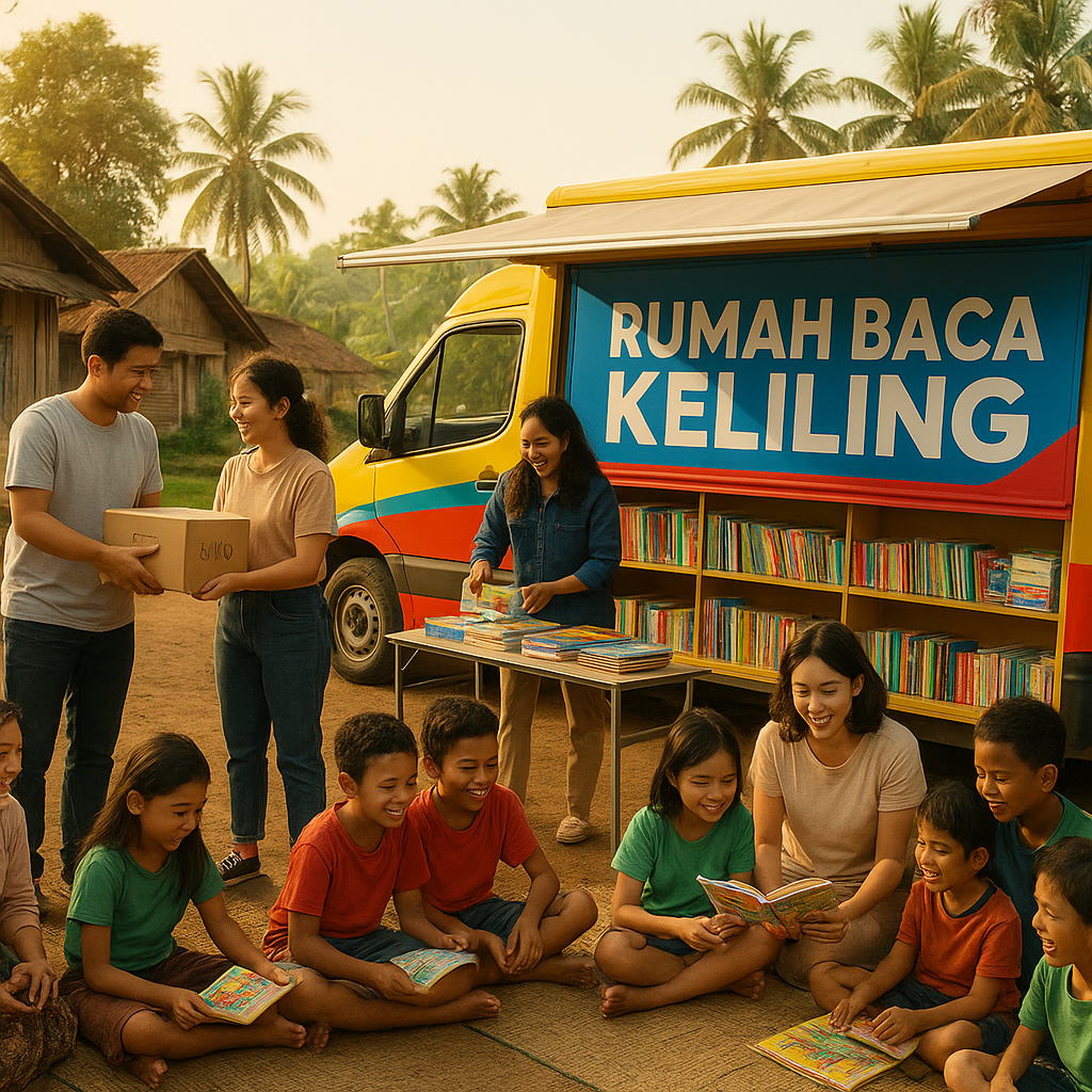 Rumah Baca Keliling: Gerakan Relawan Membawa Dunia ke Pelosok Kampung
