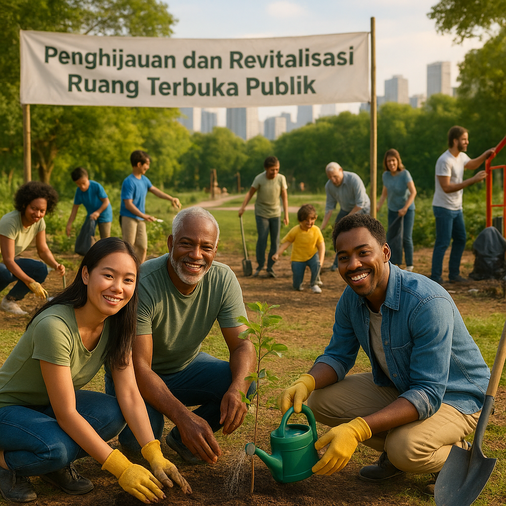Penghijauan dan Revitalisasi Ruang Terbuka Publik: Aksi Nyata Relawan untuk Kota yang Lebih Hijau
