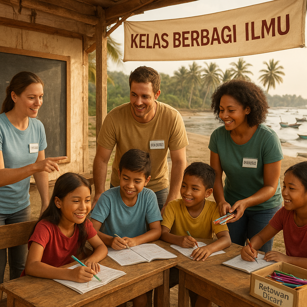 Kelas Berbagi Ilmu: Relawan Dicari untuk Bimbing Anak-anak Pesisir yang Tertinggal Pelajaran