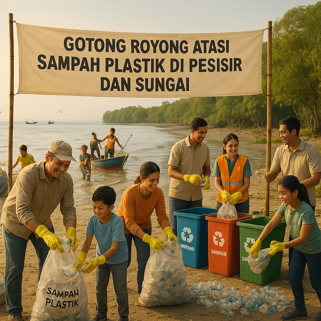 Gotong Royong Atasi Sampah Plastik di Pesisir dan Sungai