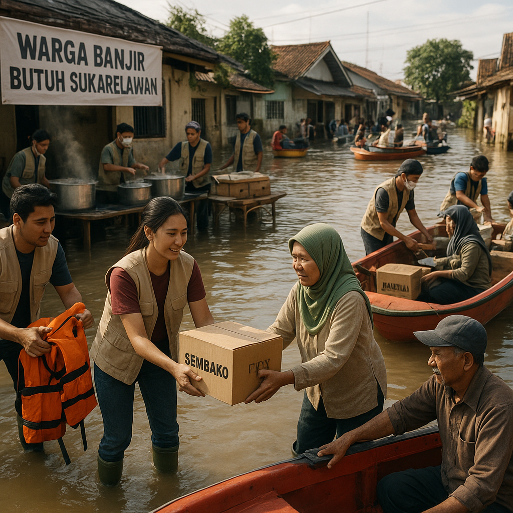 Warga banjir butuh sukarelawan untuk evakuasi dan dapur umum