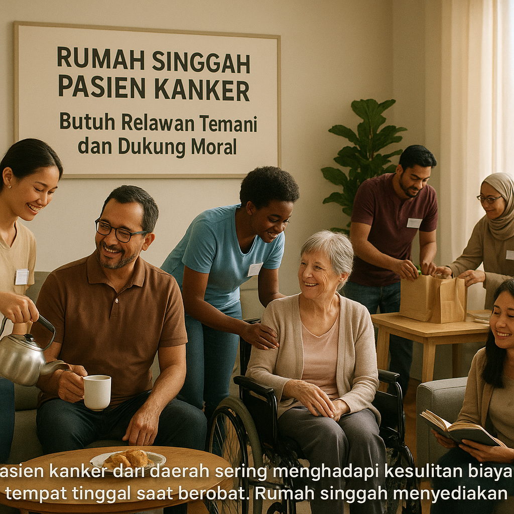 Rumah Singgah Pasien Kanker: Butuh Relawan Temani dan Dukung Moral