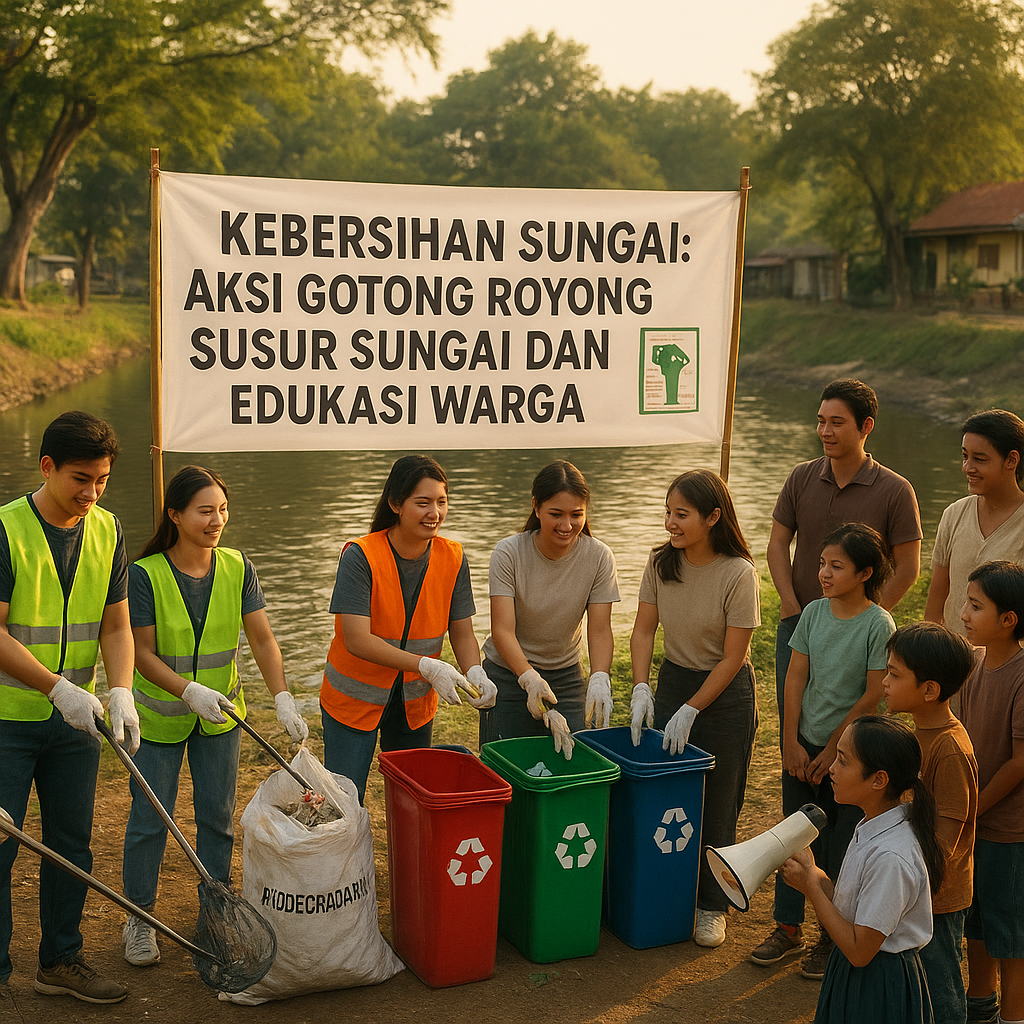 Kebersihan Sungai: Aksi Gotong Royong Susur Sungai dan Edukasi Warga