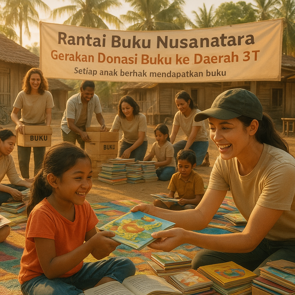 Rantai Buku Nusantara: Gerakan Donasi Buku ke Daerah 3T