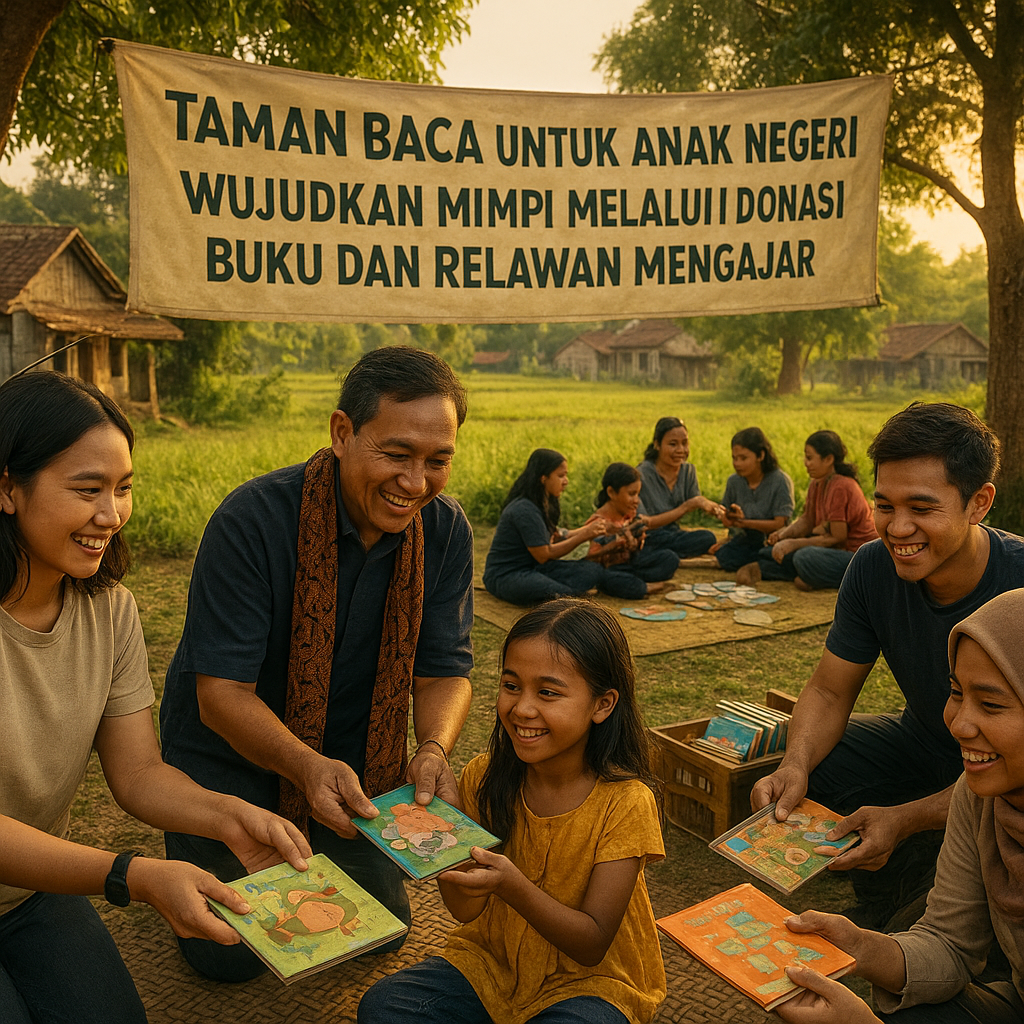 Taman Baca untuk Anak Negeri: Wujudkan Mimpi Melalui Donasi Buku dan Relawan Mengajar