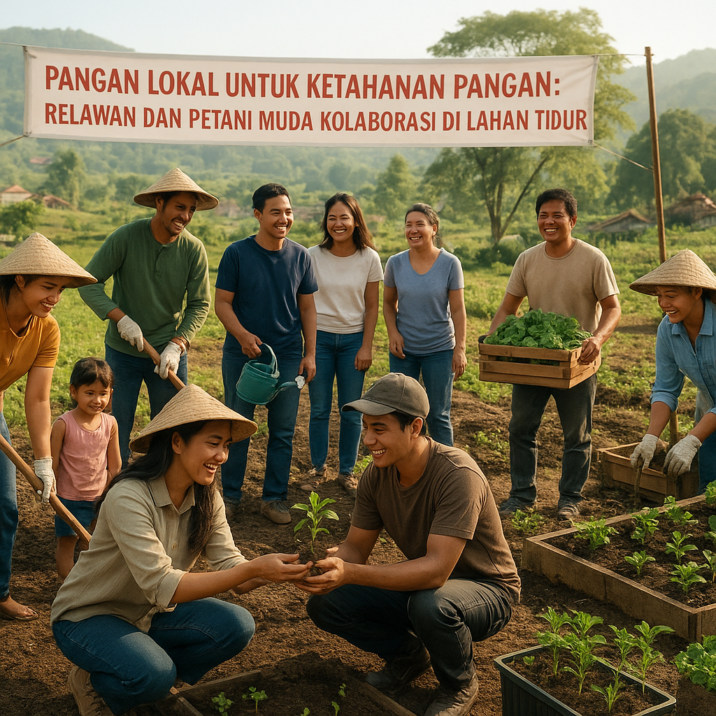 Pangan Lokal untuk Ketahanan Pangan: Relawan dan Petani Muda Kolaborasi di Lahan Tidur