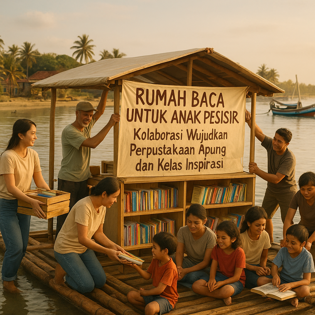 Rumah Baca untuk Anak Pesisir: Kolaborasi Wujudkan Perpustakaan Apung dan Kelas Inspirasi