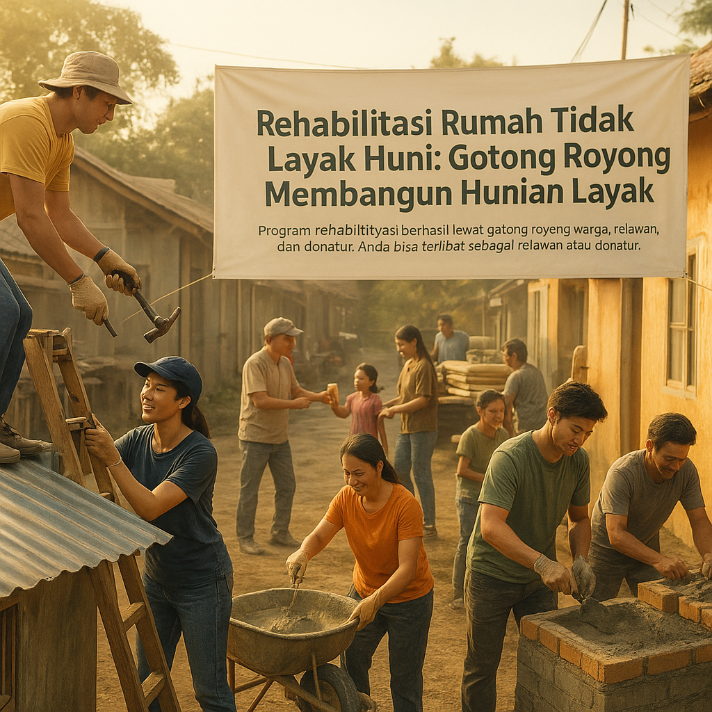 Rehabilitasi Rumah Tidak Layak Huni: Gotong Royong Membangun Hunian Layak