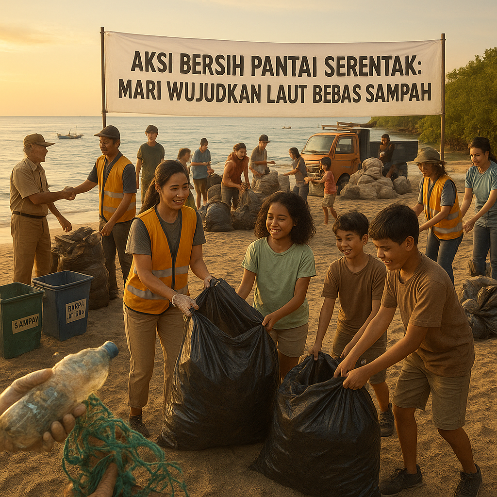 Aksi Bersih Pantai Serentak: Mari Wujudkan Laut Bebas Sampah