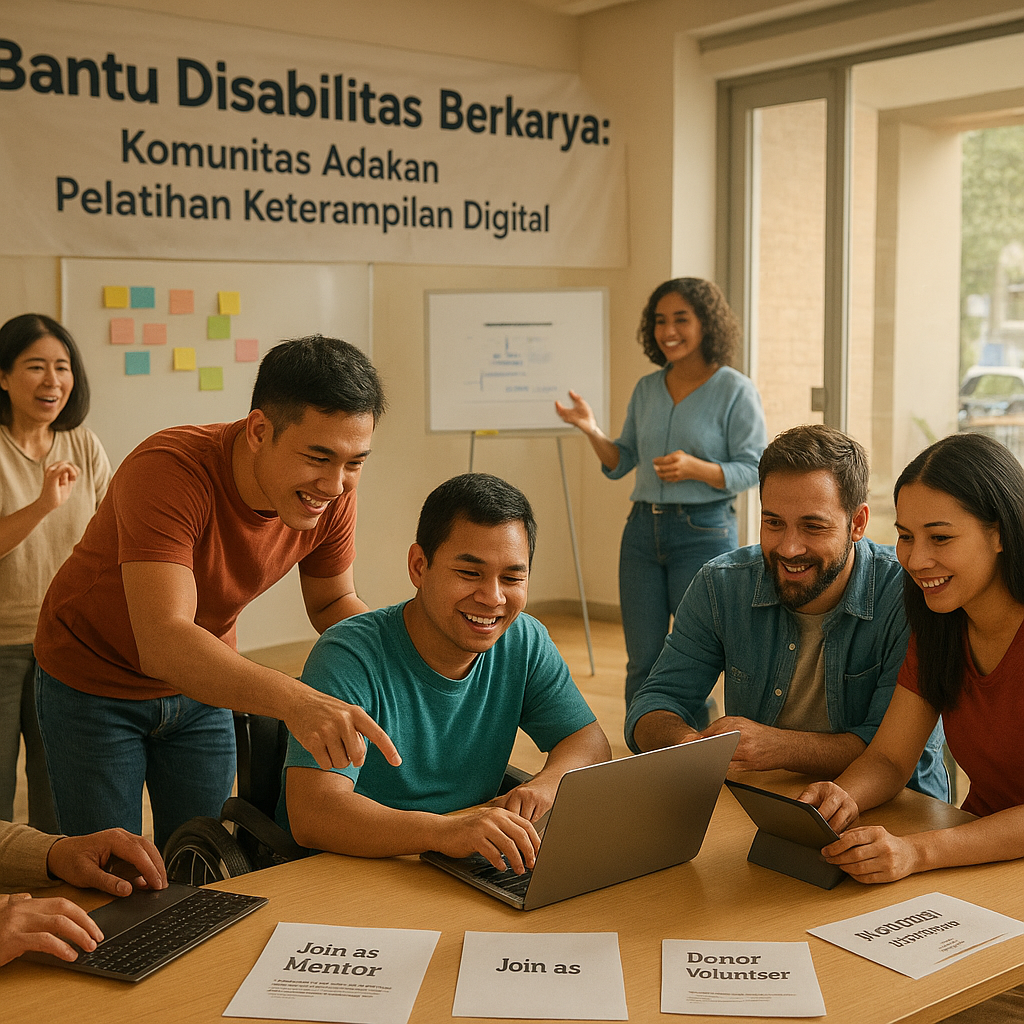 Bantu Disabilitas Berkarya: Komunitas Adakan Pelatihan Keterampilan Digital loading='lazy' 