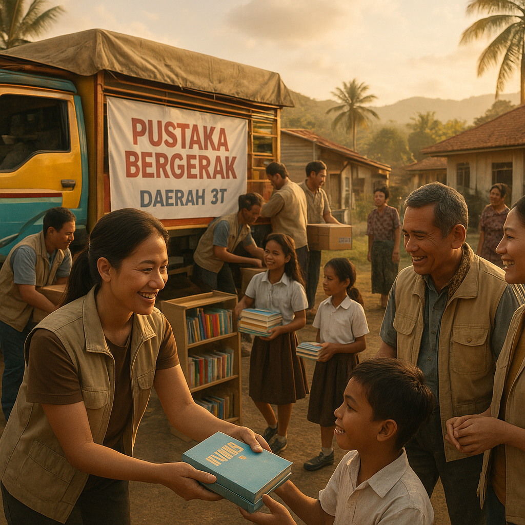 Pustaka Bergerak untuk Daerah 3T: Konvoi Literasi Membawa Buku ke Pelosok