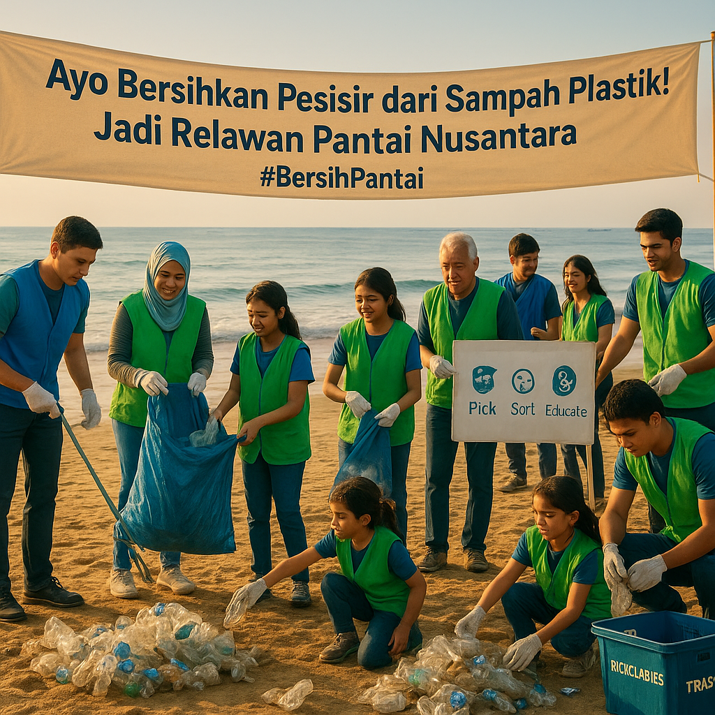 Ayo Bersihkan Pesisir dari Sampah Plastik! Jadi Relawan Pantai Nusantara
